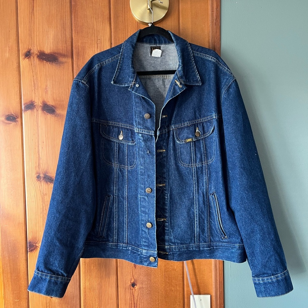 Vintage Lee Dark Wash Denim Jacket- Size 50L